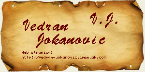 Vedran Jokanović vizit kartica